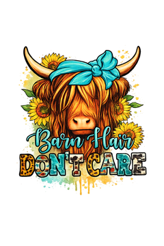 Barn Hair Don't Care Highland Cow T-Shirt