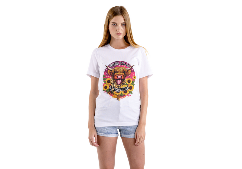 Your Crazy Is Showing Highland Cow T-Shirt