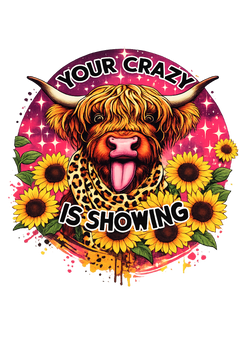 Your Crazy Is Showing Highland Cow T-Shirt